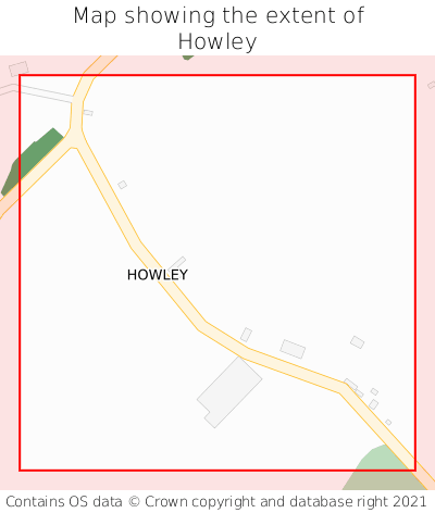 Map showing extent of Howley as bounding box