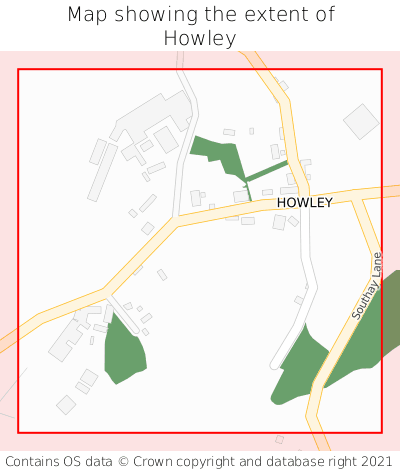 Map showing extent of Howley as bounding box