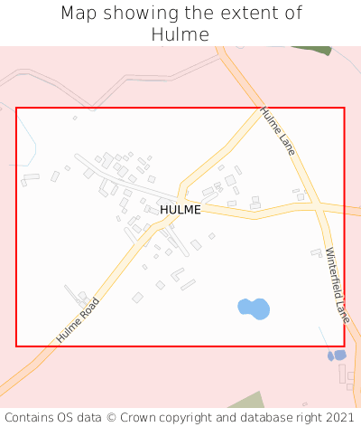 Map showing extent of Hulme as bounding box