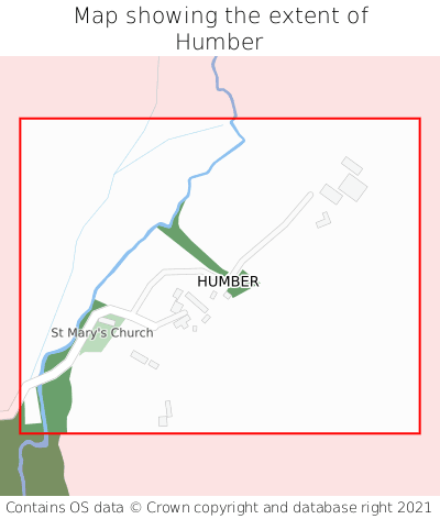 Map showing extent of Humber as bounding box