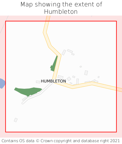 Map showing extent of Humbleton as bounding box