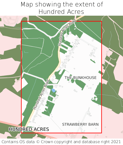 Map showing extent of Hundred Acres as bounding box