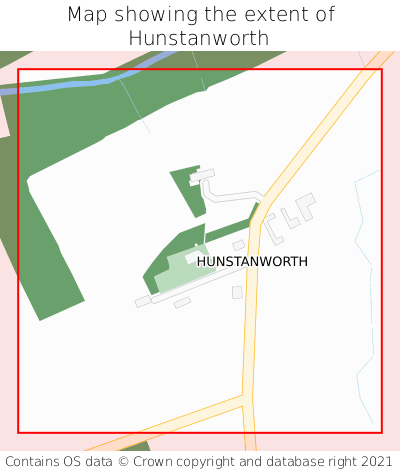 Map showing extent of Hunstanworth as bounding box