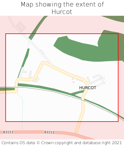 Map showing extent of Hurcot as bounding box