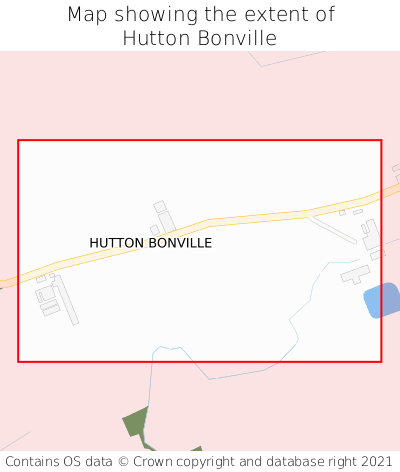 Map showing extent of Hutton Bonville as bounding box