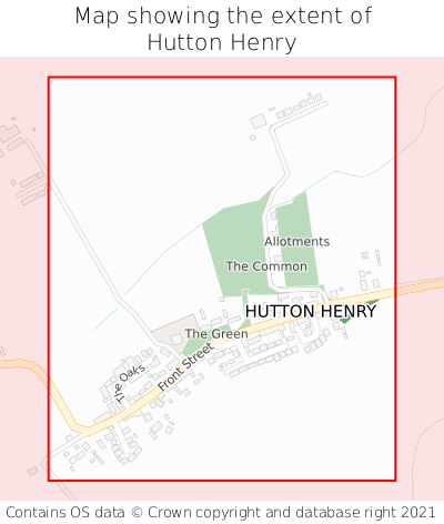 Map showing extent of Hutton Henry as bounding box