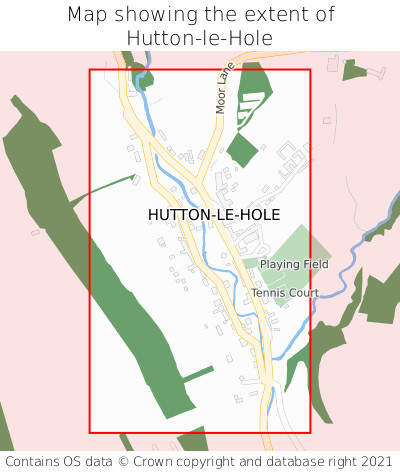 Map showing extent of Hutton-le-Hole as bounding box