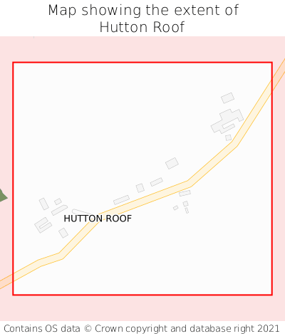 Map showing extent of Hutton Roof as bounding box