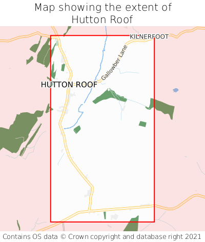 Map showing extent of Hutton Roof as bounding box