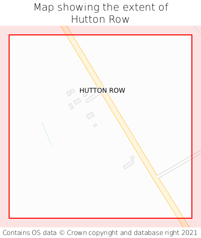 Map showing extent of Hutton Row as bounding box