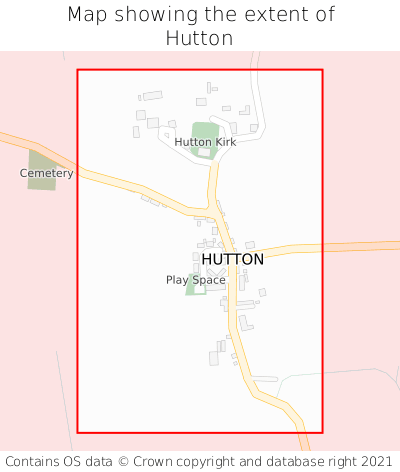 Map showing extent of Hutton as bounding box