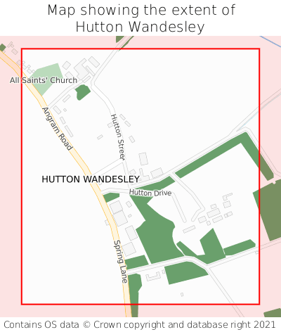 Map showing extent of Hutton Wandesley as bounding box