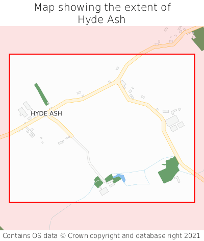 Map showing extent of Hyde Ash as bounding box