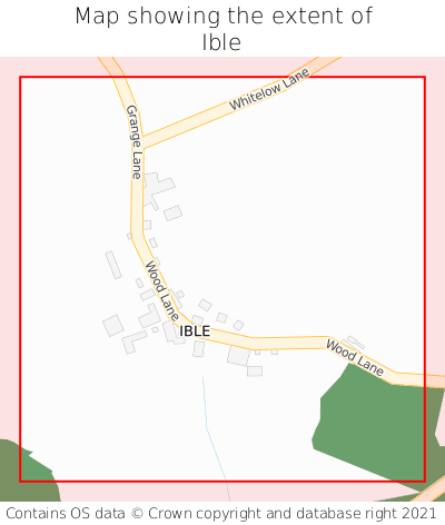 Map showing extent of Ible as bounding box
