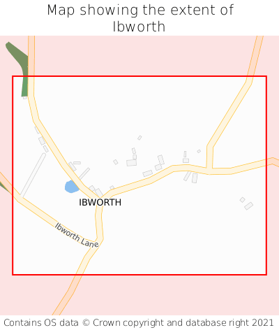 Map showing extent of Ibworth as bounding box