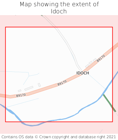 Map showing extent of Idoch as bounding box