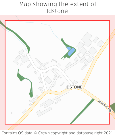 Map showing extent of Idstone as bounding box