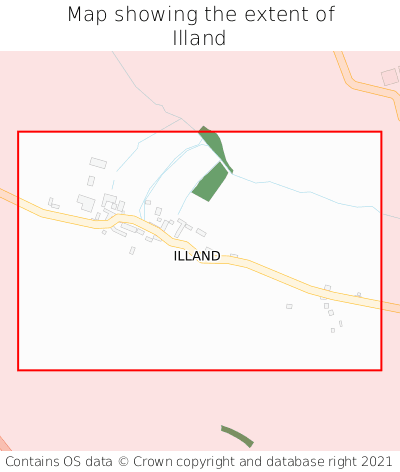 Map showing extent of Illand as bounding box