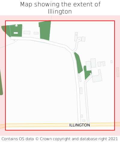 Map showing extent of Illington as bounding box