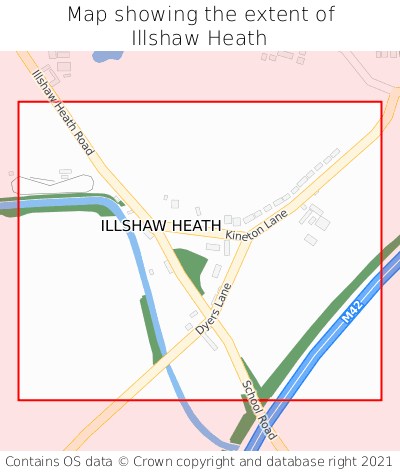 Map showing extent of Illshaw Heath as bounding box
