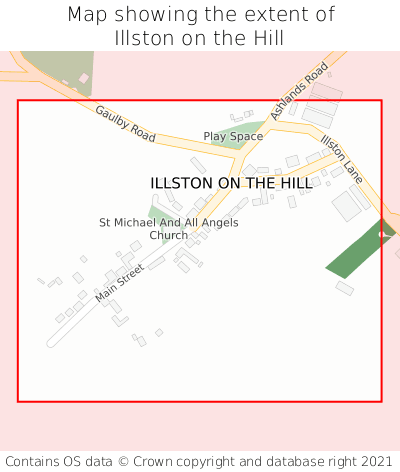 Map showing extent of Illston on the Hill as bounding box