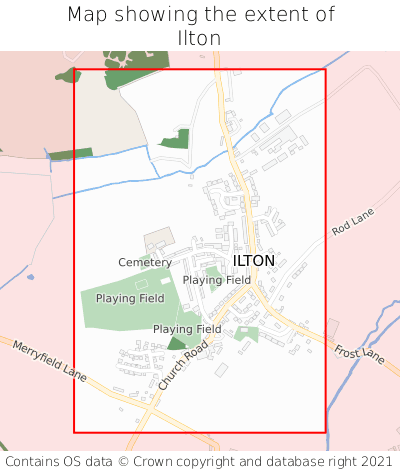Map showing extent of Ilton as bounding box