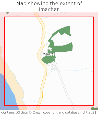 Map showing extent of Imachar as bounding box
