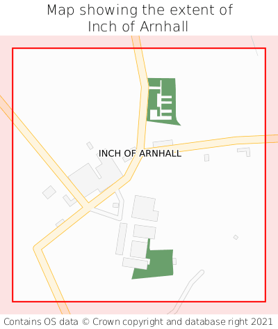 Map showing extent of Inch of Arnhall as bounding box