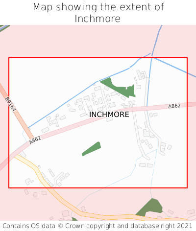 Map showing extent of Inchmore as bounding box