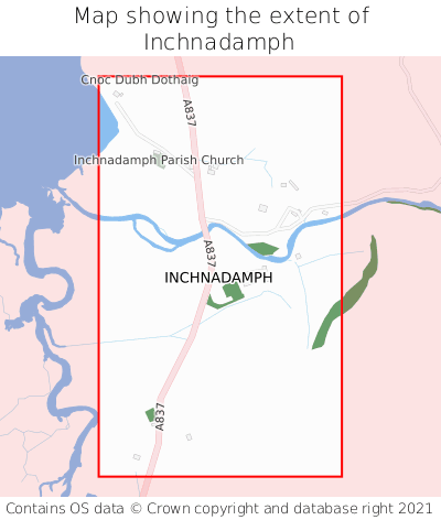 Map showing extent of Inchnadamph as bounding box