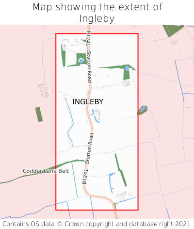 Map showing extent of Ingleby as bounding box