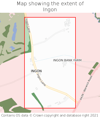 Map showing extent of Ingon as bounding box