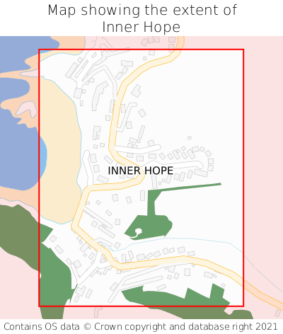 Map showing extent of Inner Hope as bounding box