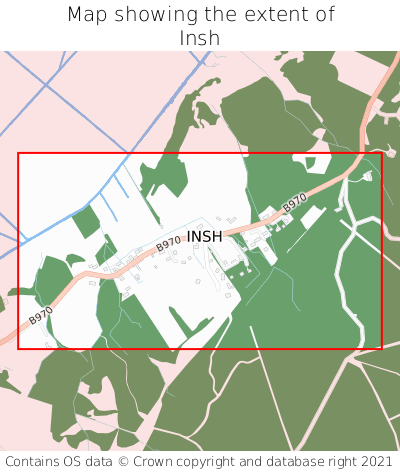 Map showing extent of Insh as bounding box