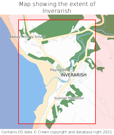 Map showing extent of Inverarish as bounding box