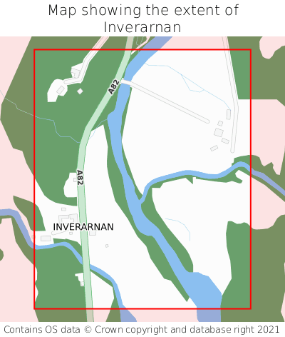 Map showing extent of Inverarnan as bounding box