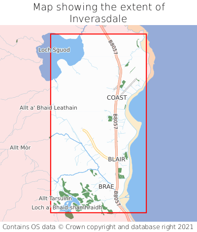 Map showing extent of Inverasdale as bounding box