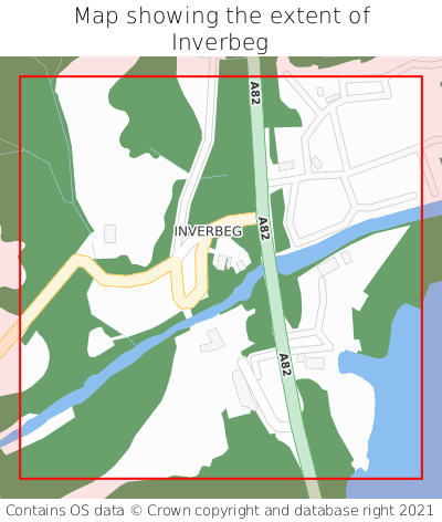 Map showing extent of Inverbeg as bounding box