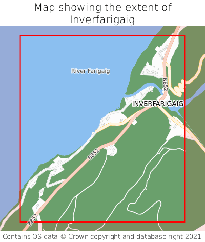 Map showing extent of Inverfarigaig as bounding box