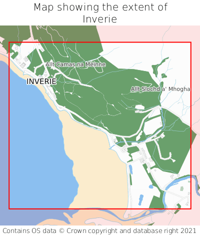 Map showing extent of Inverie as bounding box