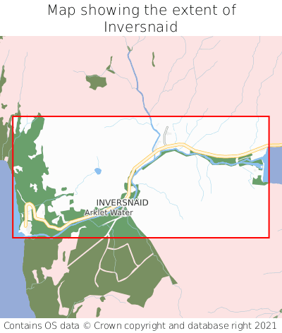 Map showing extent of Inversnaid as bounding box