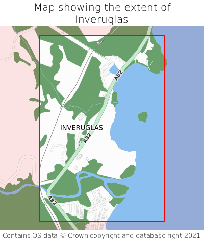 Map showing extent of Inveruglas as bounding box