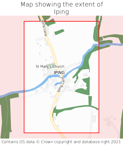 Map showing extent of Iping as bounding box