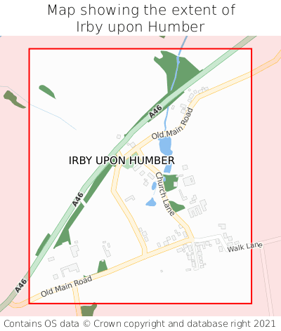 Map showing extent of Irby upon Humber as bounding box
