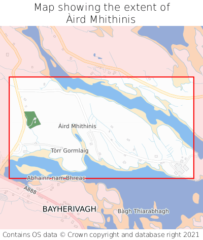 Map showing extent of Àird Mhithinis as bounding box