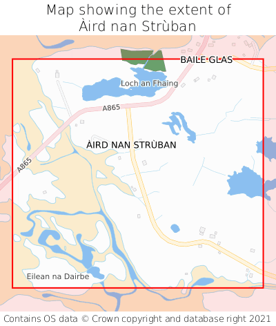 Map showing extent of Àird nan Strùban as bounding box