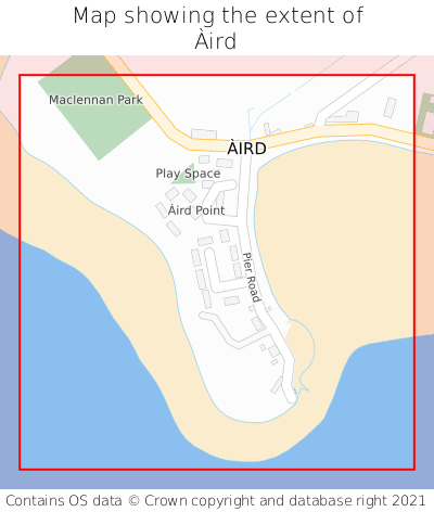 Map showing extent of Àird as bounding box
