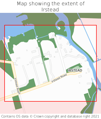 Map showing extent of Irstead as bounding box
