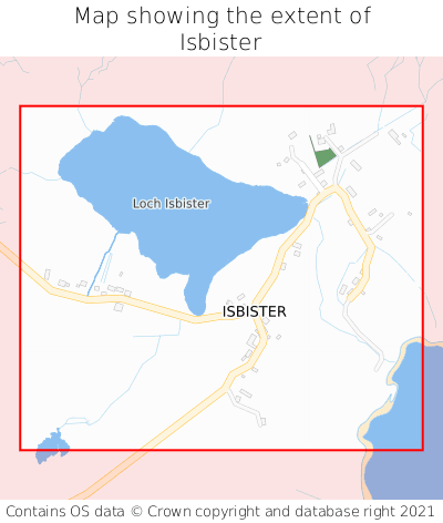 Map showing extent of Isbister as bounding box