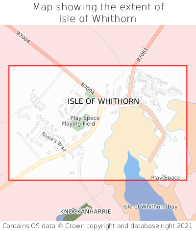 Map showing extent of Isle of Whithorn as bounding box